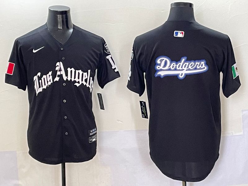 Men Los Angeles Dodgers Blank Black Five generations Joint Name 2025 Nike MLB Jersey style 15->los angeles dodgers->MLB Jersey
